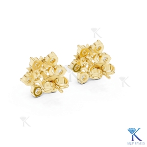 ต่างหูเพชรทรงดาวหกแฉกเพาะเลี้ยงในห้องปฏิบัติการ ทองคำแท้ 14K 18K ดีไซน์หรูหรา สำหรับผู้หญิง ของขวัญวันครบรอบแต่งงาน - Product Image 6