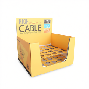 Exhibidor de mostrador corrugado personalizado de fábrica en Vietnam con impresión a todo color para punto de venta CDU, accesorios para gestión de cables - Product Image 2