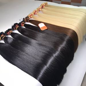 100% Extensions de cheveux Remy vietnamiens nouveau modèle kératine pointe plate dans des couleurs chaudes fournisseur de cheveux humains bruts - Product Image 5