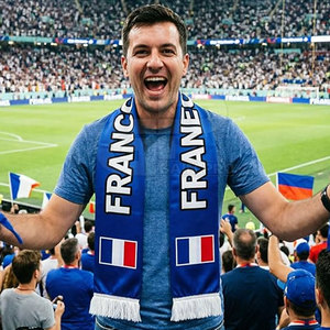 Écharpe de football mondiale haut de gamme, douce, tricotée, au design chaud et confortable pour les fans de football regardant les matchs en direct au stade - Product Image 5