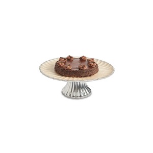 White Wooden Two-Tier Cake Stand Round Multi-Layer Display Tray Hand Wash Only - Product Image 4