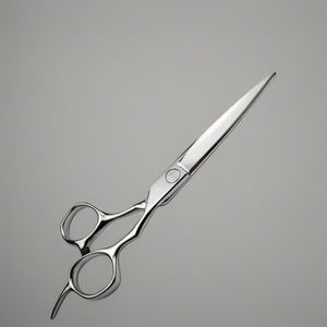 Ciseaux droits japonais en acier inoxydable pour droitiers avec pointe de lame affûtée, non pliables, fabriqués à Taïwan, pour la coiffure - Product Image 1