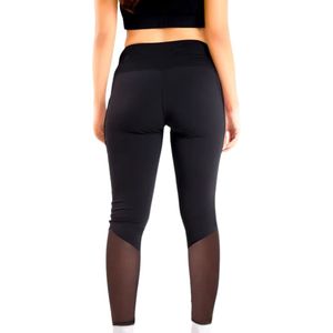 Leggings Capri taille haute bleu marine pour femme, pantalon ajusté extensible avec design pour le yoga, la course, l'entraînement physique et les occasions décontractées - Product Image 6