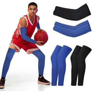 Ensemble d'équipement de compression professionnel Cosh Sports – Manchons de protection UV et leggings athlétiques respirants - Product Image 6