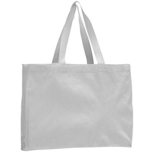 Sac fourre-tout à soufflets en toile bleu roi, motif lettres, taille moyenne, robuste, personnalisable, grande capacité, pour le shopping en gros - Product Image 4