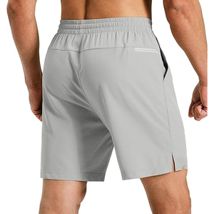 Shorts en coton basiques pour hommes, taille élastique, couleur unie, confortables, décontractés pour l'été, fabricant en gros de marques privées - Product Image 4