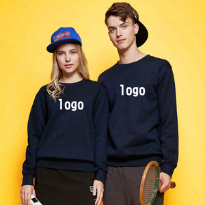 เสื้อสเวตเชิ้ตสีกรมท่าแบบยูนิเซ็กซ์ คอกลม ทรงปกติ พิมพ์ลายโลโก้ด้านหน้า สวมใส่สบายๆ สำหรับฤดูใบไม้ร่วง ผลิตจากผ้าฝ้ายถักเนื้อแน่น - Product Image 1