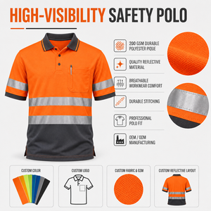เสื้อโปโลสะท้อนแสงสำหรับงานอุตสาหกรรม ขายส่ง OEM โพลีเอสเตอร์ตาข่าย สะท้อนแสงสูง ชุดทำงานคลังสินค้า ระบายอากาศได้ดี ผู้ผลิตชุดยูนิฟอร์ม - Product Image 2