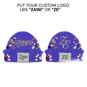หมวกบีนนี่อะคริลิกพรีเมียม ZAINI 280 GSM สีม่วง หมวกฤดูหนาวสำหรับผู้ใหญ่แบบยูนิเซ็กซ์ - Product Image 1