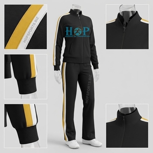 Tenues d'échauffement pour cheerleading et vêtements d'équipe : Ensemble veste et pantalon pour l'entraînement de danse et l'échauffement de cheerleading - Product Image 1