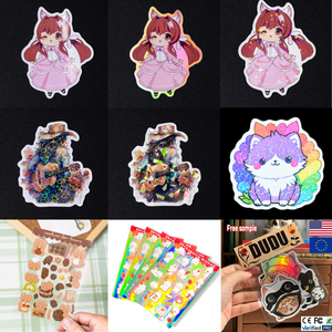 Op Maat Bedrukte Waterdichte Vinyl Stickers Etiket Stickers Zelfklevende <span class=keywords><strong>Pvc</strong></span> Kus Gesneden Vinyl Papier Afdrukken Stickers - Product Image 6