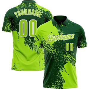 Camiseta Polo Personalizada con Logotipo para Hombre, con Jersey de Punto Sublimado e Impresión Digital, Diseño de Cuello con Estampado de Dardos - Product Image 1