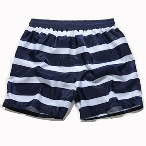 Colourful <b>Shorts</b> Girls Boys Custom Board <b>Shorts</b> Classic Navy and <b>White</b> Striped <b>Shorts</b> with Drawstring - Product Image 5