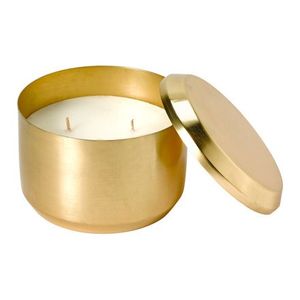 Modern Luxury Customized Brass Candle Jars with Brushed Finish Wholesale Empty Home Decor Metal Candle Jars & Candle Holder - Product Image 5