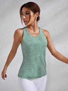 Camisetas de Tirantes Tejidas Transpirables para Mujer, para Yoga y Fitness, Ropa Deportiva Personalizada al por Mayor - Product Image 3