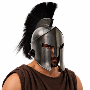 Réplica de casco griego hecho a mano en acero dulce con 4 acabados diferentes para exploradores de historia, recreaciones históricas, coleccionistas y espartanos. - Product Image 3