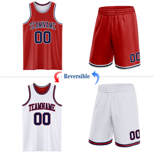 USA Market Reversible Basketball Uniform Jersey with Short Sleeves 100% Polyester Quick Dry Custom Team Wear - Product Image 2