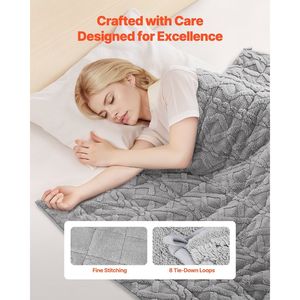 Queen Size 60 X 80 in Sherpa Fleece Heavy <b>Blanket</b> 20 Lbs <b>Weighted</b> <b>Blanket</b> with Glass Beads Soft Warm Cozy Fluffy Touch - Product Image 4