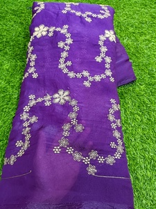 Tela de Georgette Bordada Bides Work, 44 Pulgadas de Ancho, 65 GSM, Textil Transparente de Alta Calidad para Vestidos Étnicos y Ropa de Boutique - Product Image 3