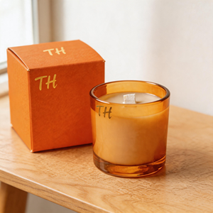 Soy Wax Cylinder <b>Candle</b>-100% Organic Non-Toxic Environment-Friendly Over 60 Hours Burn Time Glass Jar Custom Scent Modern Style - Product Image 2