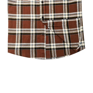 Chemises en flanelle à carreaux pour hommes, 100% coton, anti-rides, respirantes, col rabattu, chemises décontractées d'automne - Product Image 4
