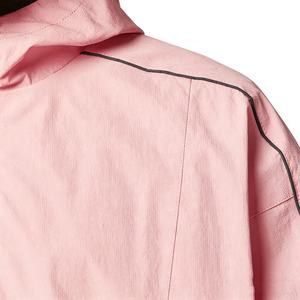 Pink Women's Hooded Tracksuit <b>Set</b> Full Sleeve Loose Fit Style With Side Stripe Breathable Polyester 2 Piece Long <b>Set</b> - Product Image 6