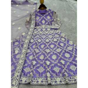 ชุด anarkali ดีไซเนอร์ dupatta แฟนซีสำหรับงานปาร์ตี้เสื้อผ้ามุสลิมแบบดั้งเดิมและเครื่องประดับ - Product Image 5