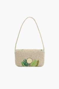 Sac à main à rabat perlé avec motif voiture de dessin animé et feuilles, bandoulière unique, style bohème pour femme, usage quotidien, en lin imperméable - Product Image 6