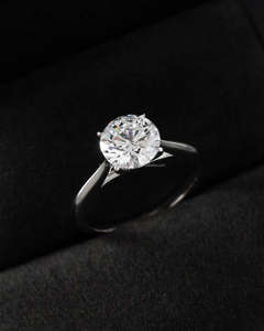 Igi/gia ตัดเพชรที่โตแล้ววินเทจ14K สีขาวแต่งงาน/แหวนหมั้นใส่ได้ทั้งชายและหญิงสีขาวทองสำหรับงานเลี้ยงครบรอบ-คุ้มค่า - Product Image 1