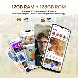 สมาร์ทโฟน LAGENIO A10 Pro 4+128GB แบตเตอรี่ 5150mAh กล้องหลัก 13MP ชิปเซ็ต Unisoc SC9863A1 ระบบปฏิบัติการ Android 15.0 ปลดล็อคด้วยใบหน้าและลายนิ้วมือ - Product Image 5