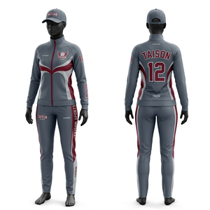 Women Volleyball Tracksuit Premium 280 GSM Polyester Spandex Breathable Pink Geometric Panel Design Sublimation Print Custom <b>Log</b> - Product Image 2