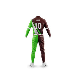 Tenue de sport personnalisée de qualité supérieure, respirante et anti-humidité, imprimée par sublimation numérique, uniforme de baseball à motif droit, modèle quatre - Product Image 2