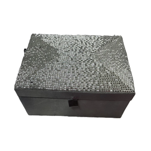 Elegant Rectangular Jewelry Box with Floral Embroidery Beige Velvet Lid Closure for <b>Jewellery</b> <b>Storage</b> - Product Image 6