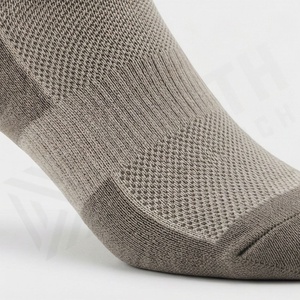 Crew <b>Socks</b> Solid Gray Knitted Breathable Polyester Spandex <b>Running</b> Athletic Summer Adults Regular Style - Product Image 5
