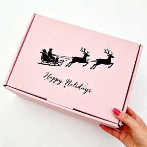 กล่องของขวัญกระดาษแข็งรีไซเคิลรักษ์โลก กล่องไปรษณีย์คริสต์มาสแบบพิเศษ เคลือบด้าน เคลือบยูวี ปั๊มนูน ยั่งยืน - Product Image 6