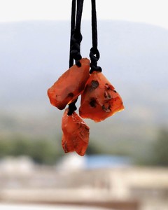 Raw Carnelian Crystal <b>Necklace</b> Adjustable Cord Unisex <b>Boho</b> Healing Stone Energy Protection Gemstone Jewelry Gift - Product Image 3