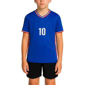 Tenue de football personnalisée pour enfants, ensemble maillot et short, prix bas, vêtements d'équipe pour jeunes avec nom et numéro du joueur - Product Image 1