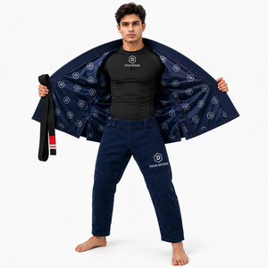 High Quality Brazilian Jiu Jitsu Uniform IBJJF Gold Weave Preshrunk Lightweight 100% Cotton Breathable Anti-Shrink BJJ Gi Jacket - Product Image 4