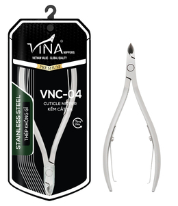 Vina outils de soins professionnels VNC-04-GC coupe-ongles en acier inoxydable gris plaqué pince à cuticules pour les doigts - Product Image 4