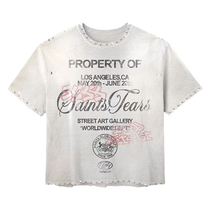 Camisetas de Verano para Hombre, 100% Algodón, Estilo Vintage Desgastado, Manga Corta, Corte Cuadrado, con Estampado Gráfico Personalizado - Product Image 2
