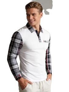 Camisa de Manga Larga a Rayas con Cuello Alto para Hombre, Ligera, Ecológica, Transpirable, para Deportes de Primavera y Otoño, Hecha en Bangladesh - Product Image 4