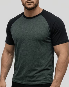 Men's Short Sleeve O Neck Solid Black Knitted T-Shirt Regular Fit Breathable Casual Style Polyester/Cotton Quick Dry 180g - Product Image 6