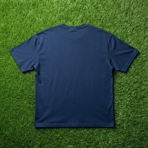 T-shirt pour homme bleu marine à imprimé graphique abstrait, col rond, manches courtes, coupe décontractée, streetwear décontracté - Product Image 5