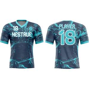 Camiseta de fútbol sublimada personalizada al por mayor, uniforme de equipo transpirable de secado rápido, ropa deportiva OEM, suministro directo de fábrica. - Product Image 4