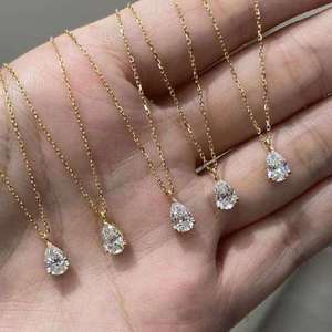 จี้เพชรทรงรี 0.5 กะรัต 1 กะรัต สี D เพชรเลี้ยงในห้องปฏิบัติการ ได้รับการรับรองจาก IGI พร้อมสร้อยคอทองคำแท้ 14K ดีไซน์โซลิแทร์ ของขวัญสำหรับผู้หญิง - Product Image 6