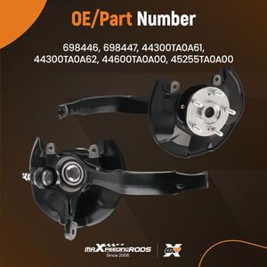 Rótula de Dirección Delantera y Rodamiento de Cubo de Rueda para Honda Accord Acura TSX 08~12 - Par de Componentes Esenciales - Product Image 6