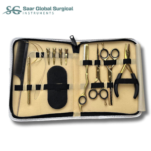 Kit de Herramientas Quirúrgicas Saar Global para Extensiones de Cabello, Juego Profesional de Metal para Instalación y Remoción de Micro Anillos - Product Image 1