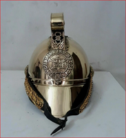 Casque de pompier en laiton de la Brigade des pompiers de Dublin, réplique de casque de pompier