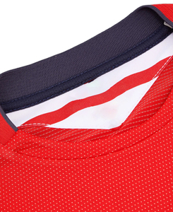 Camiseta de Fútbol Roja Personalizada para Hombre, Número 7, Cuello Redondo, Manga Corta, Malla Transpirable, Ajuste Regular para Adultos, Impresión Sublimada - Product Image 3