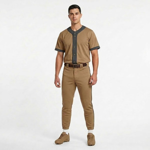 High Performance <b>Men</b> Baseball Practice Apparel Custom Logo Baseball Jersey Matching <b>Trousers</b> Set Wholesale Supplier Tournaments - Product Image 1